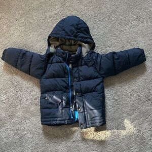 GAP Blue and Black Puffer Jacket